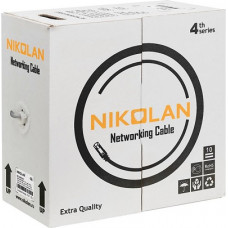 Кабель Nikolan NKL 4100A-GY, U/UTP,5е, Внутренний, PVC,Серый	